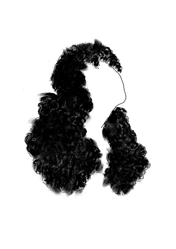 Hair 7 - Platography On Paper by Kashinath Salve