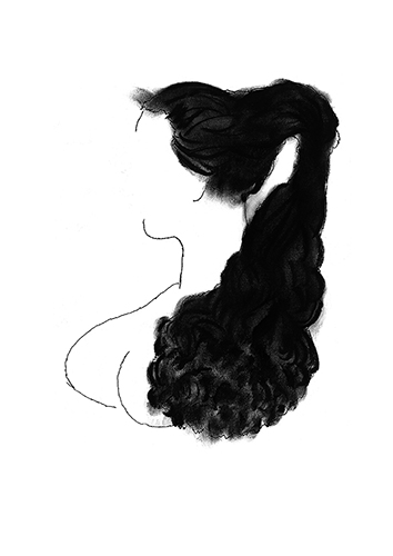 Hair 9 - Platography On Paper by Kashinath Salve