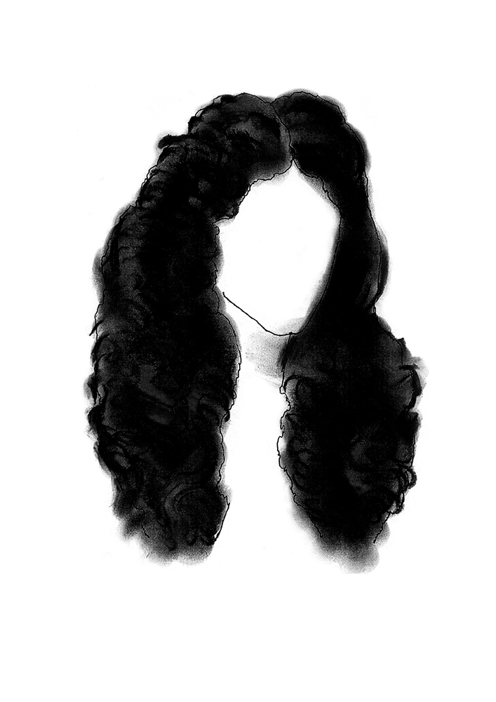 Hair 18 - Platography On Paper by Kashinath Salve