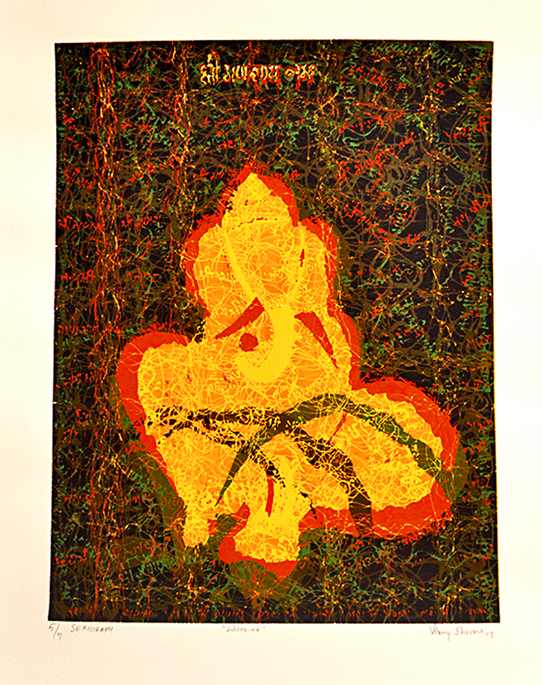 Ganeshay Namah - Serigraphy On Paper by Vinay Sharma