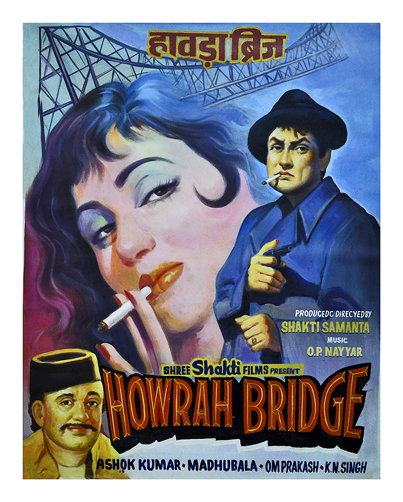 Howrah Bridge - Poster Colour on Canvas
 by Salim Khan