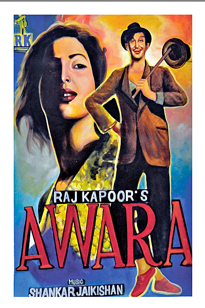 Awara - Poster Colour on Canvas
 by Salim Khan