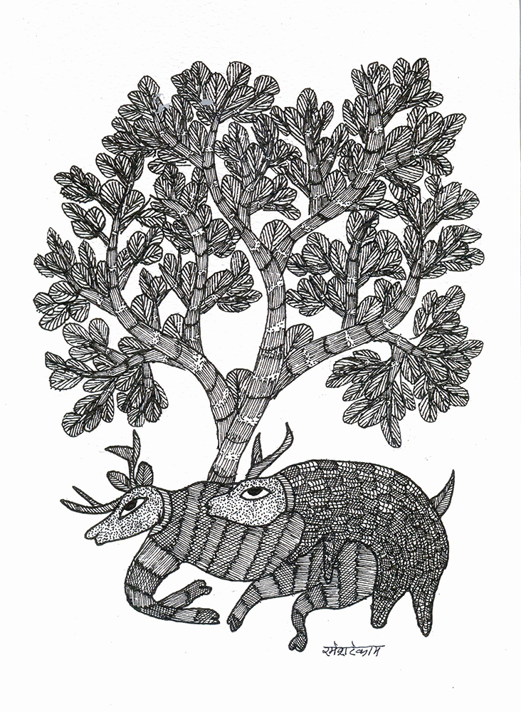 Gond Art By Raj kumar Shyam