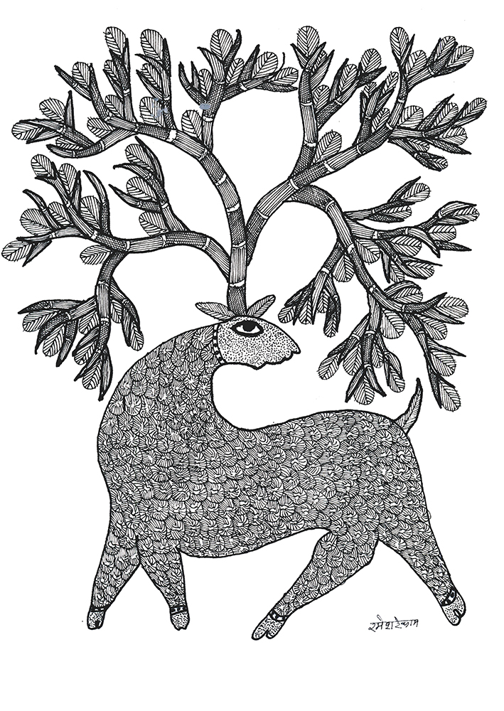 Gond Art By Raj kumar Shyam