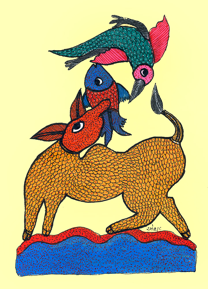 Gond Art By Raj kumar Shyam