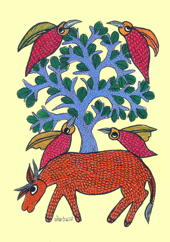 Gond Art By Raj kumar Shyam