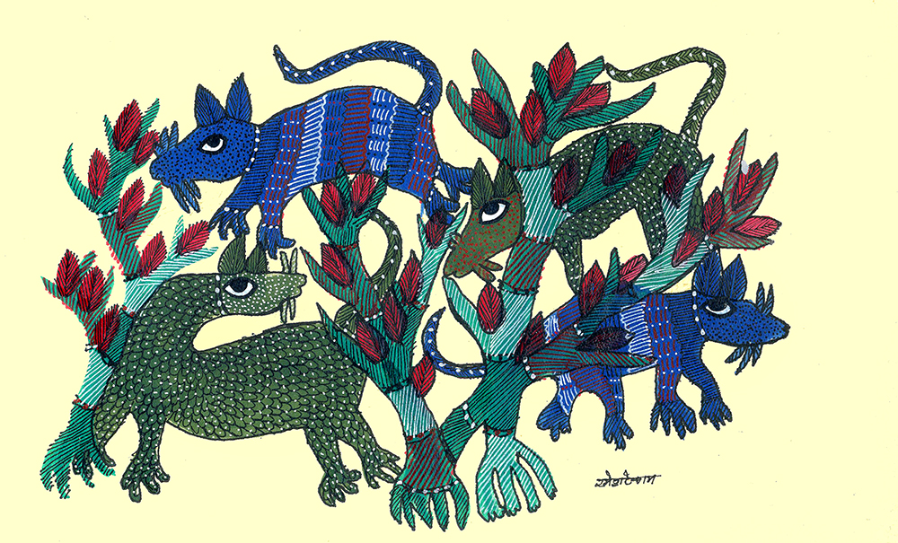 Gond Art By Raj kumar Shyam