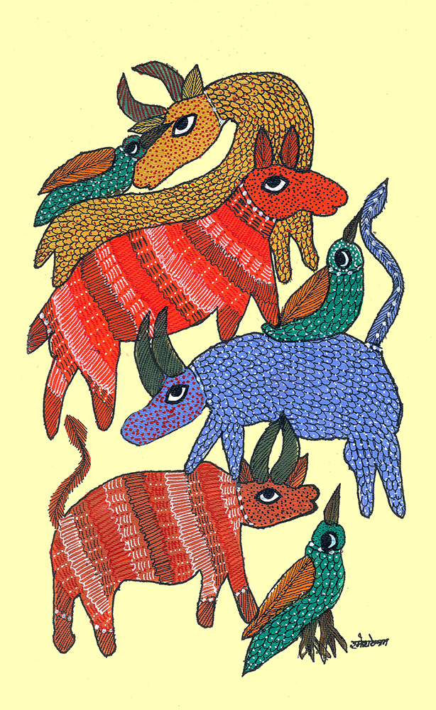 Gond Art By Raj kumar Shyam