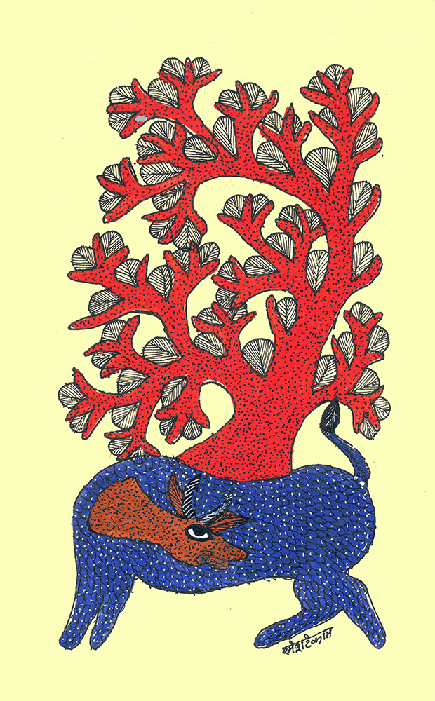 Gond Art By Raj kumar Shyam