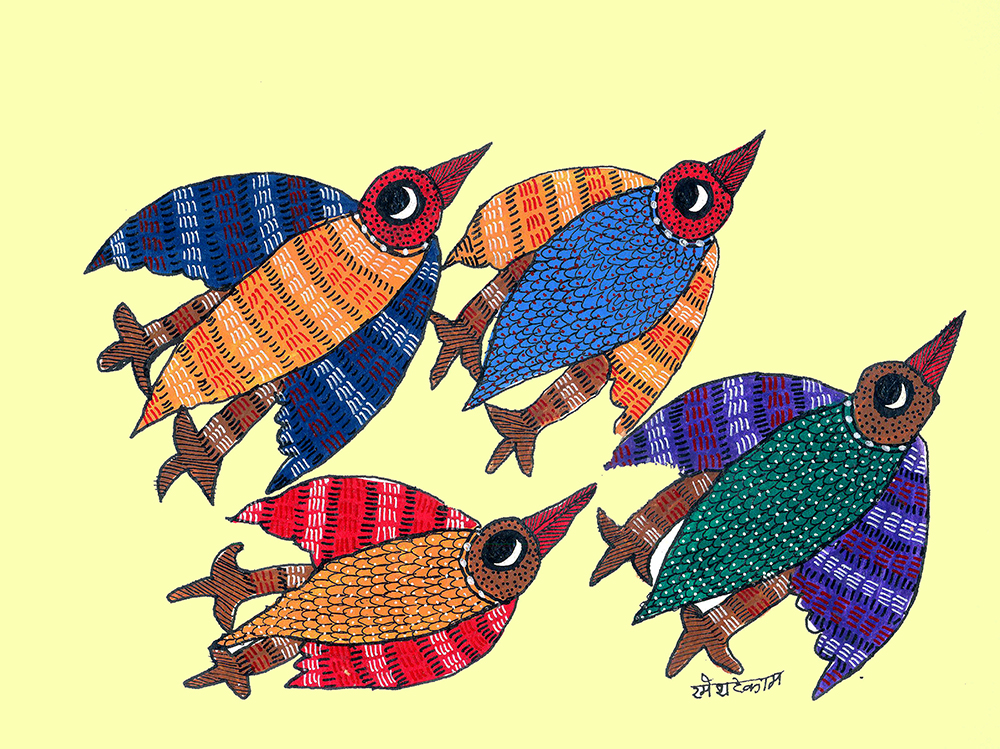 Gond Art By Raj kumar Shyam