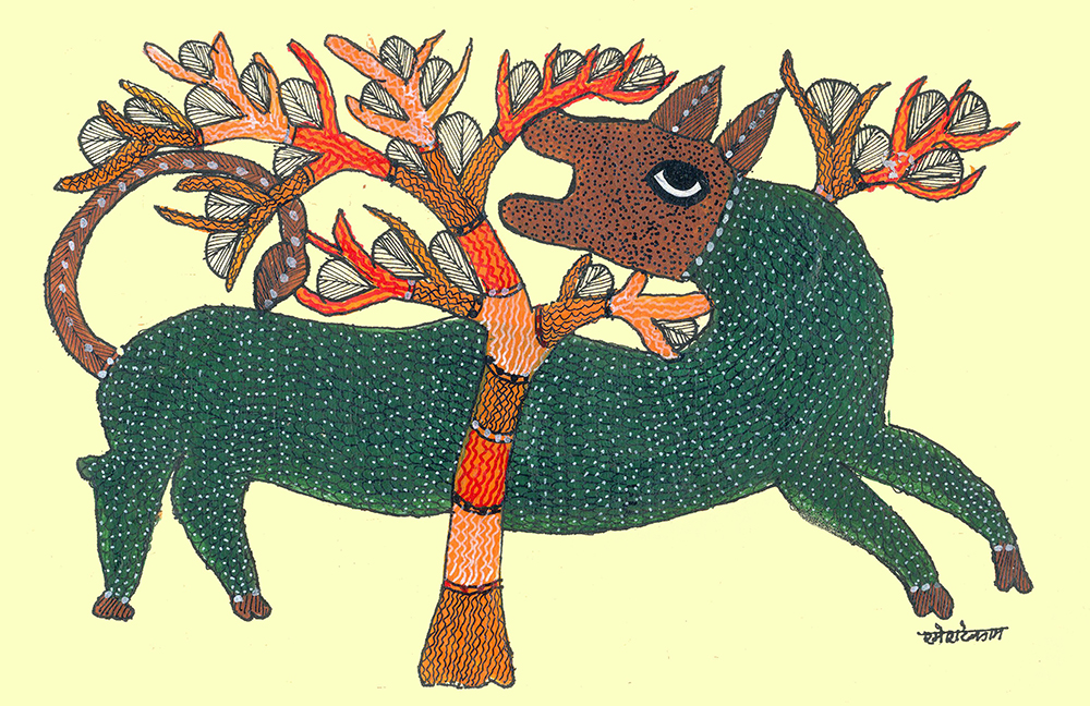 Gond Art By Raj kumar Shyam