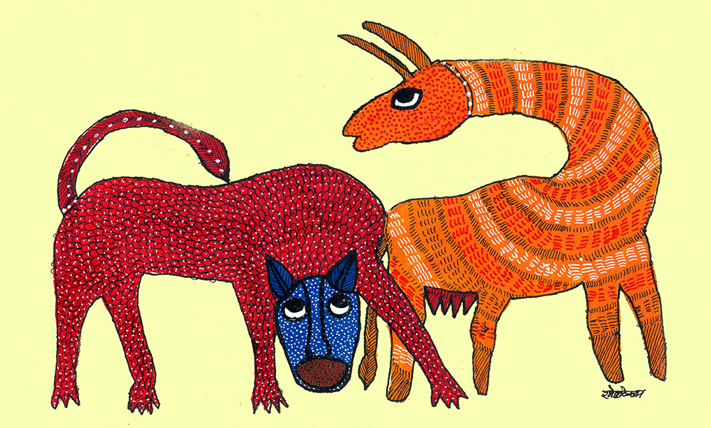 Gond Art By Raj kumar Shyam