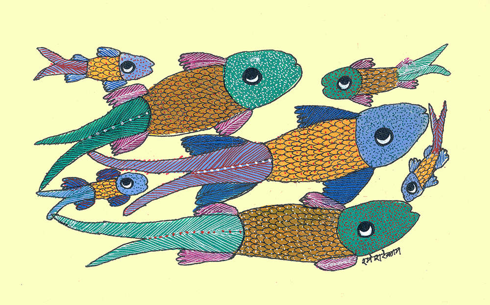 Gond Art By Raj kumar Shyam