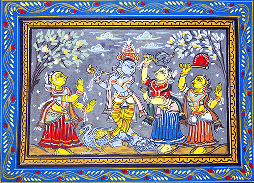 Endearment - Pattachitra (Folk & Tribal Art) - Natural Colour Art 
by Purna Chandra Maharana 