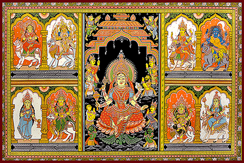 Guardian Spirit - Pattachitra (Folk & Tribal Art) - Natural Colour Art 
by Purna Chandra Maharana 