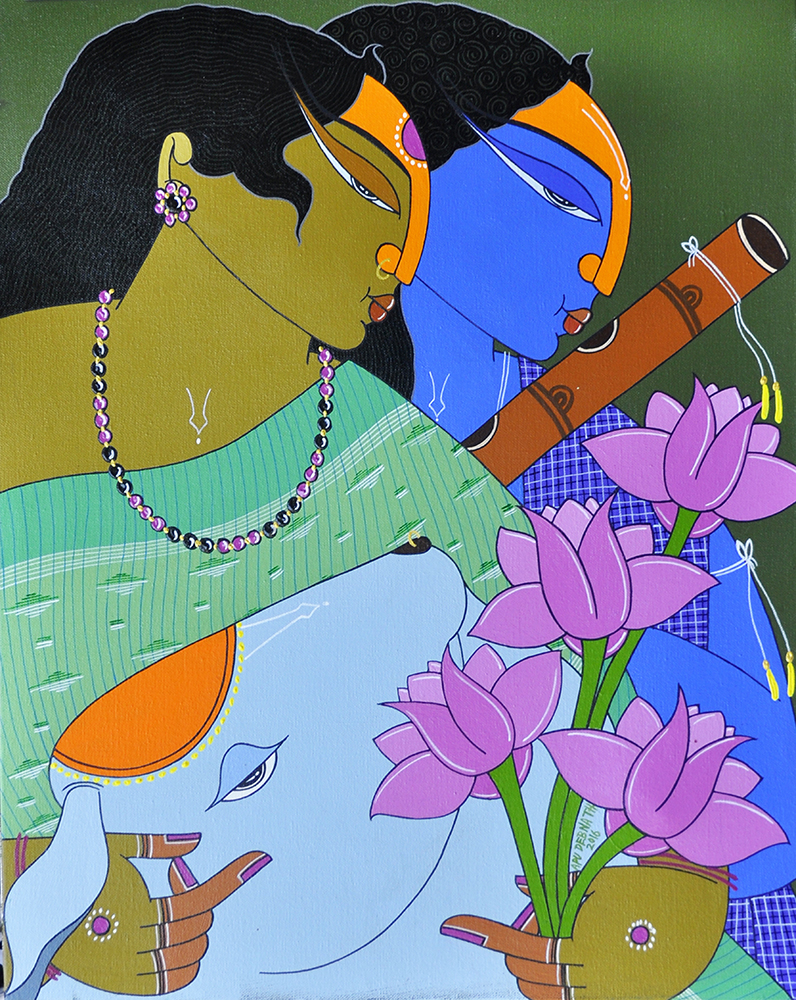 Natural Colour & Acrylic Painting by Artist Apu Debnath