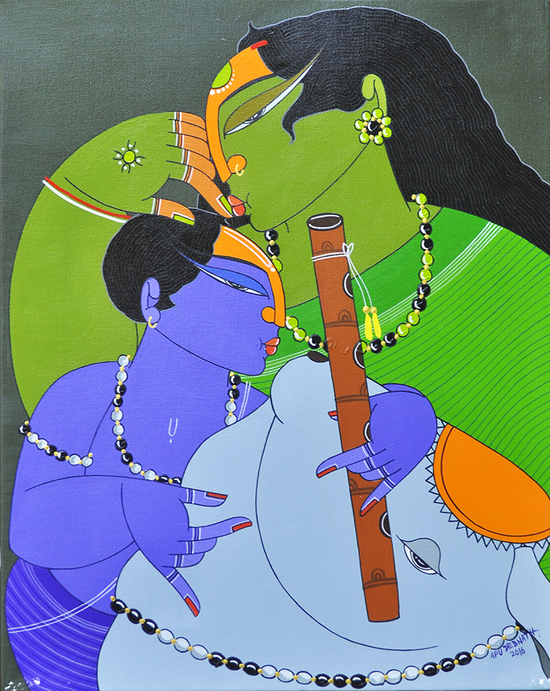 Natural Colour & Acrylic Painting by Artist Apu Debnath