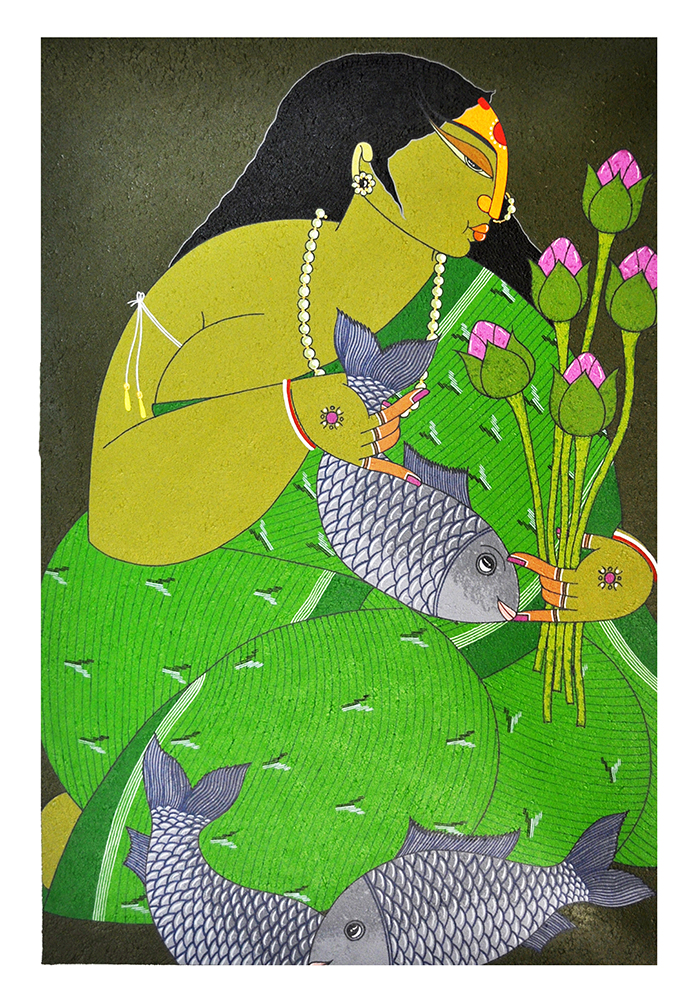 Natural Colour & Acrylic Painting by Artist Apu Debnath