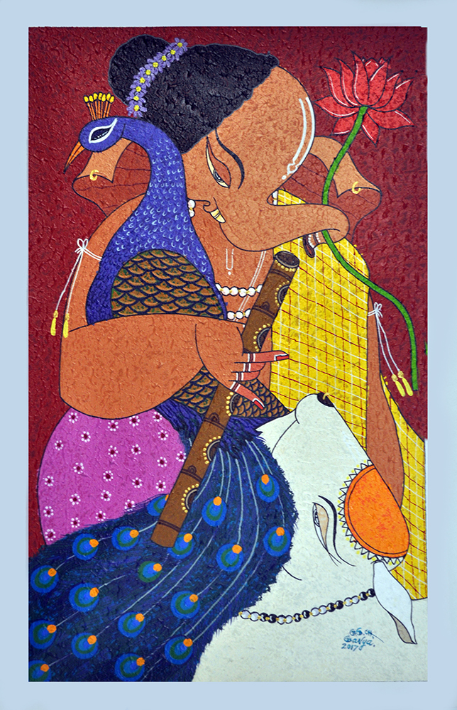 Natural Colour & Acrylic Painting by Artist Apu Debnath