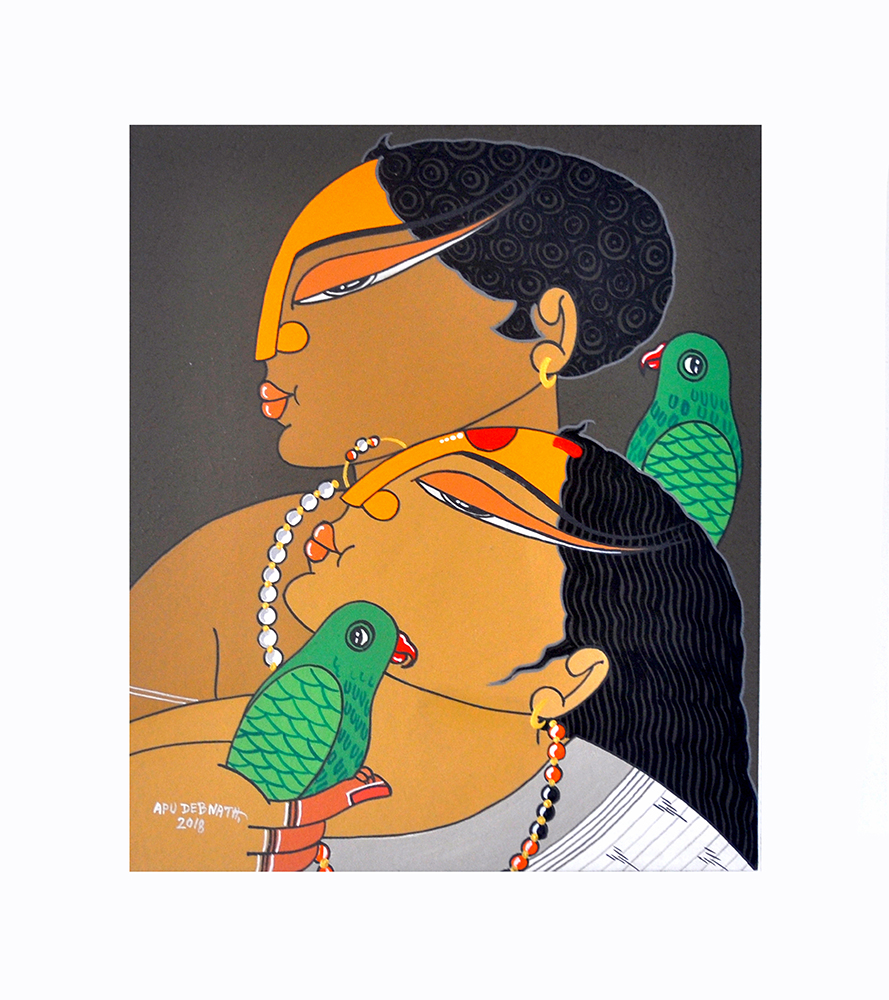 Natural Colour & Acrylic Painting by Artist Apu Debnath