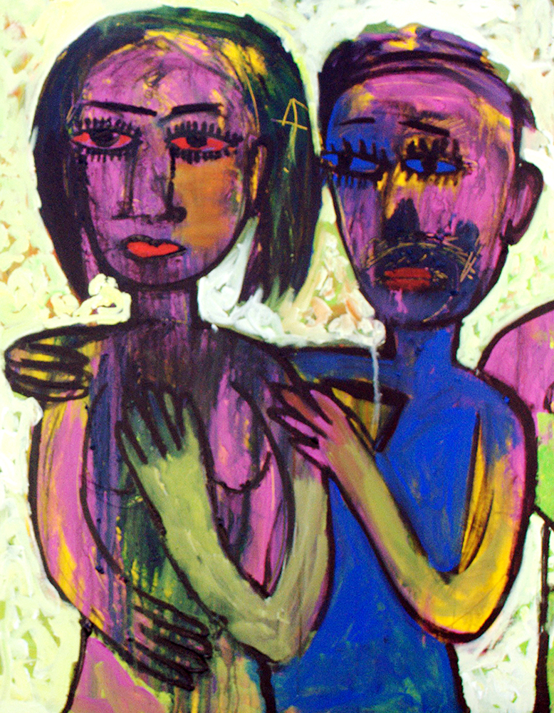 Wild Couple 2 - Acrylic On Canvas by  Sweeta Rai