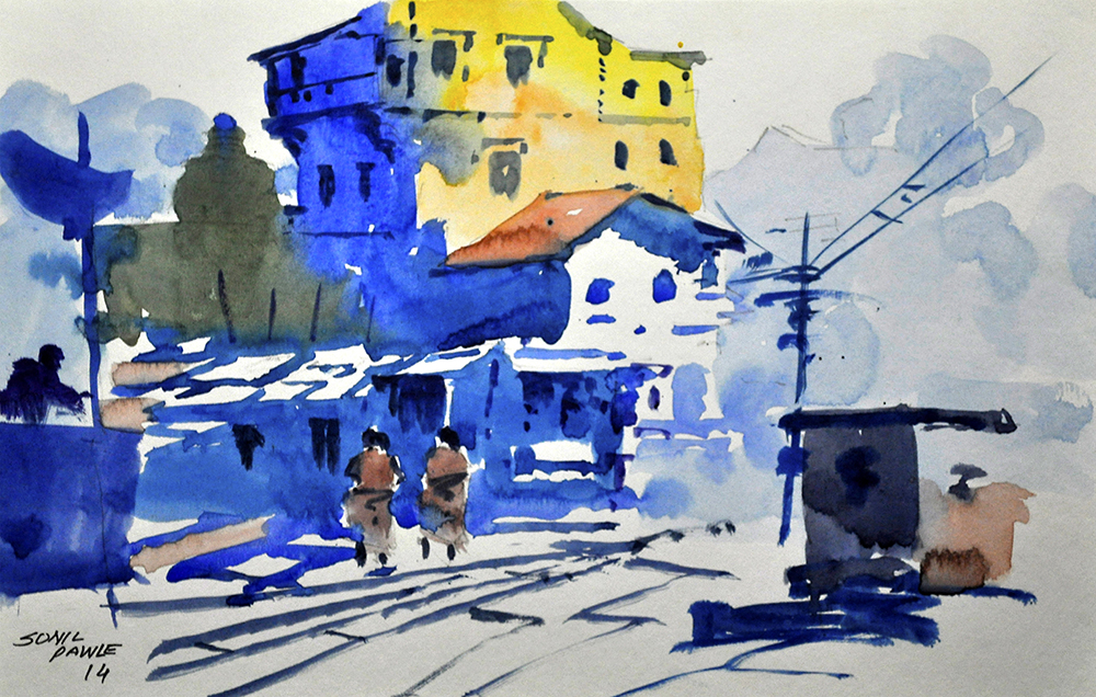 Appropriate - Water Color On Paper by Sunil Pawle