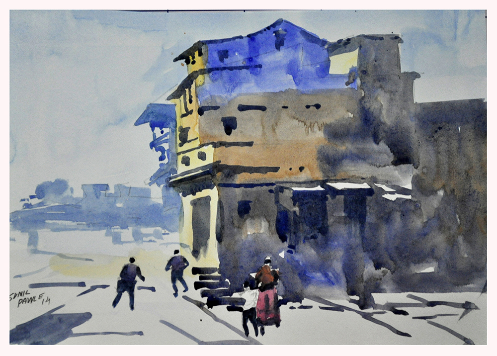 Appealing - Water Color On Paper by Sunil Pawle