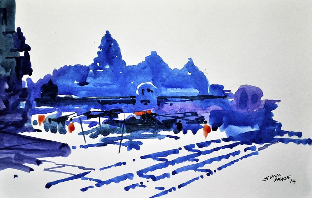 Ideal - Water Color On Paper by Sunil Pawle