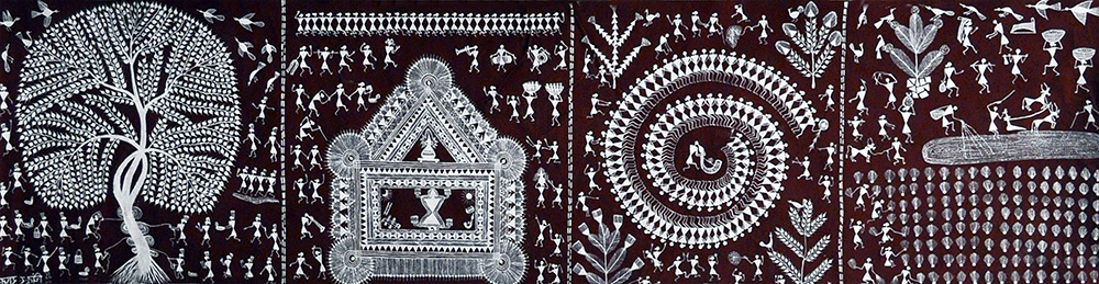 Celebration - Warli Painting by Chintu Rajad