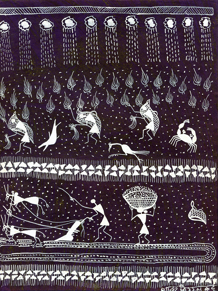 Lay off -  Warli Painting by Dhaku V Kadu