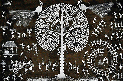 Take Home - Warli Painting by Ganesh Wangadd