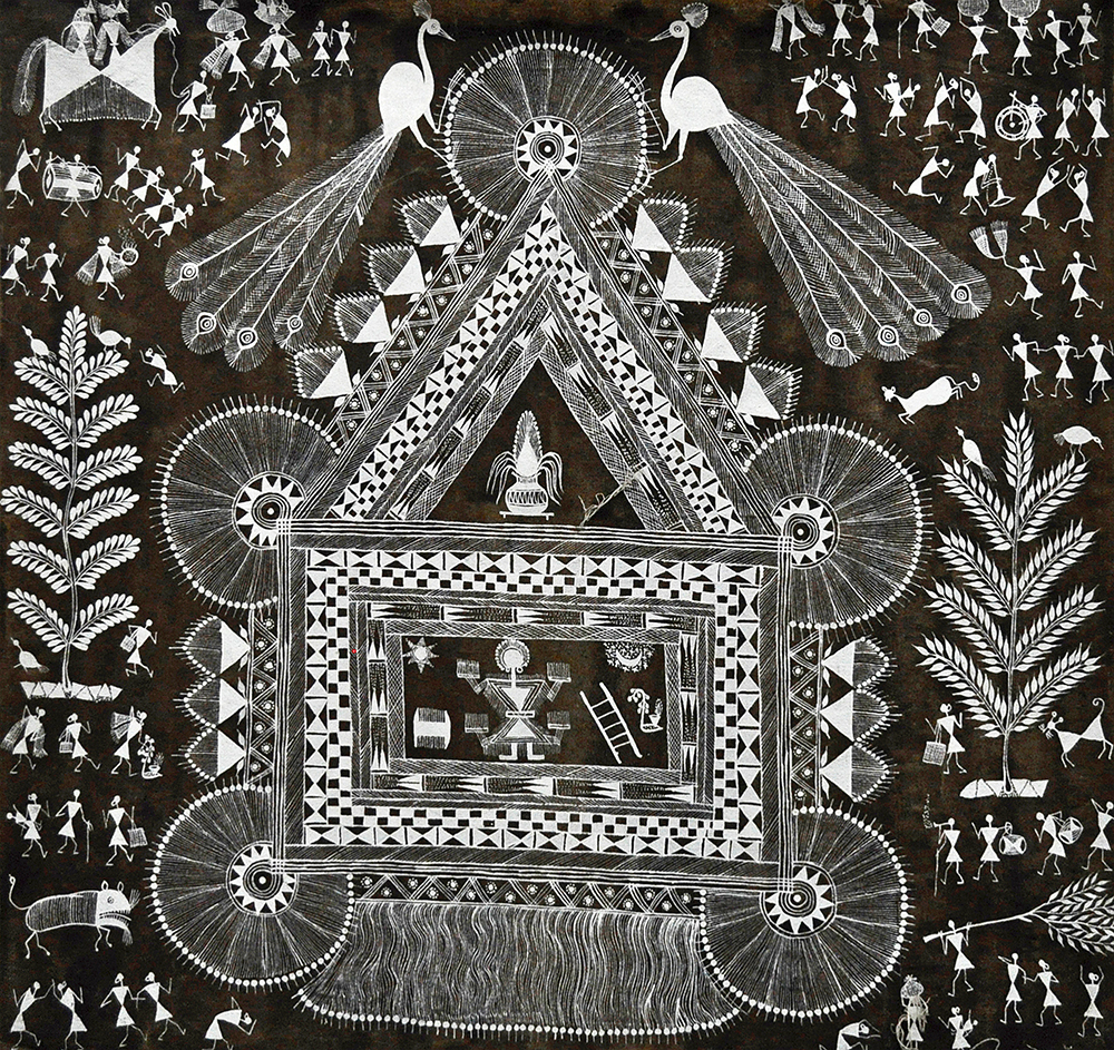 Congeries - Warli Painting by Ganesh Wangadd