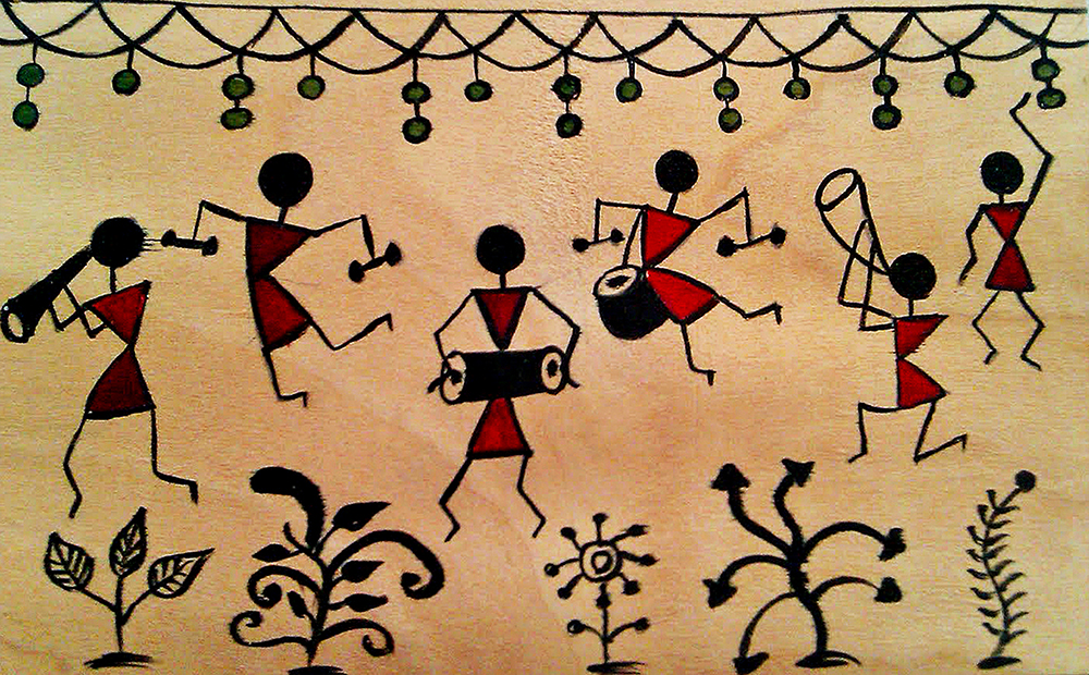 Glee - Warli Painting by Ganesh Wangadd