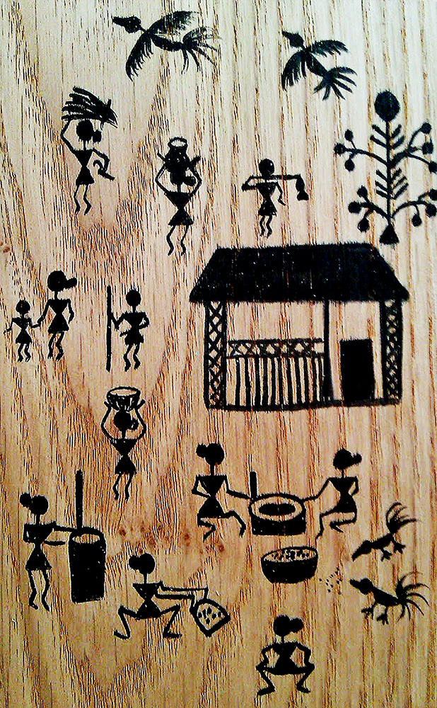 Awaiting - Warli Painting by Ganesh Wangadd