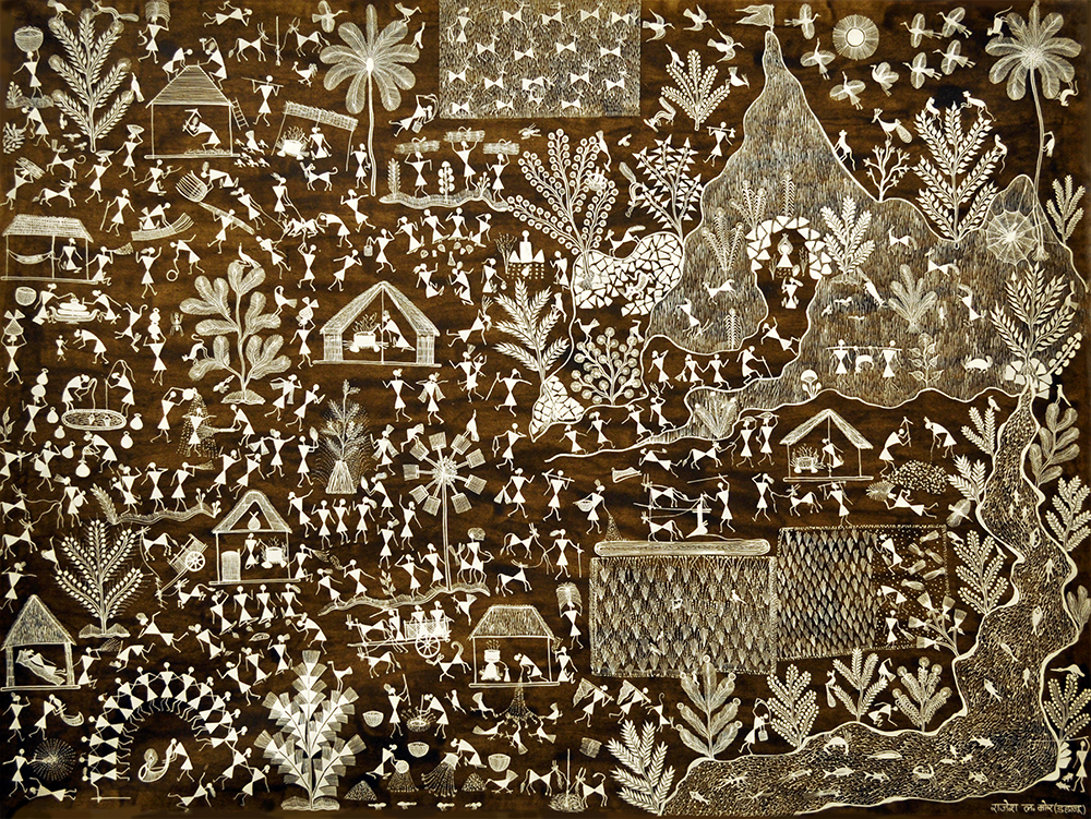 Solace - Warli Painting by Ganesh Wangadd