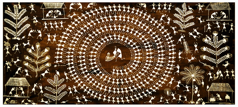 Mirth - Warli Painting by Ganesh Wangadd