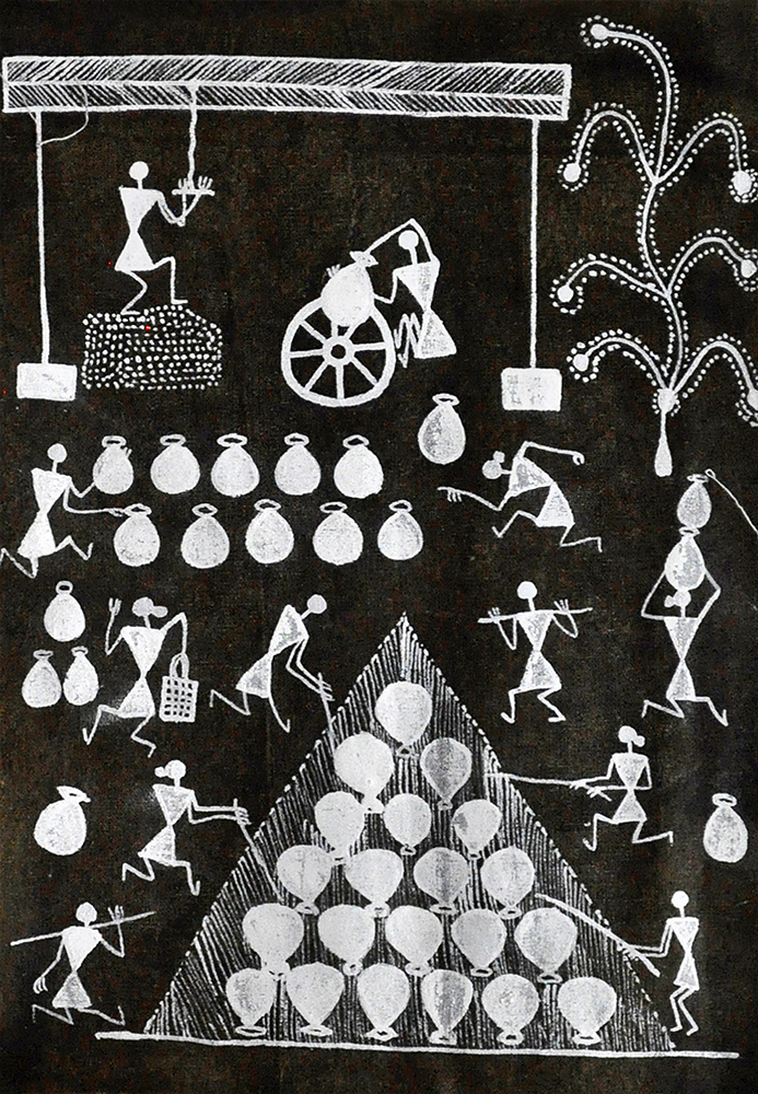 Molliness - Warli Painting by Ganesh Wangadd