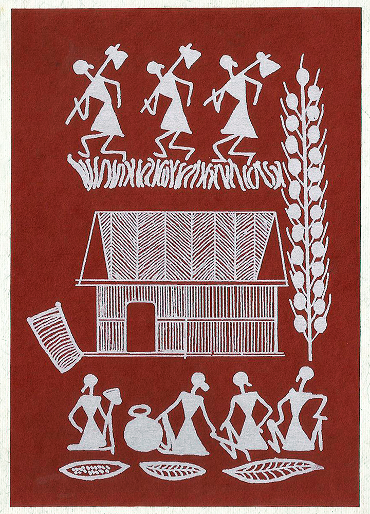 Surmise - Warli Painting by Ganesh Wangadd