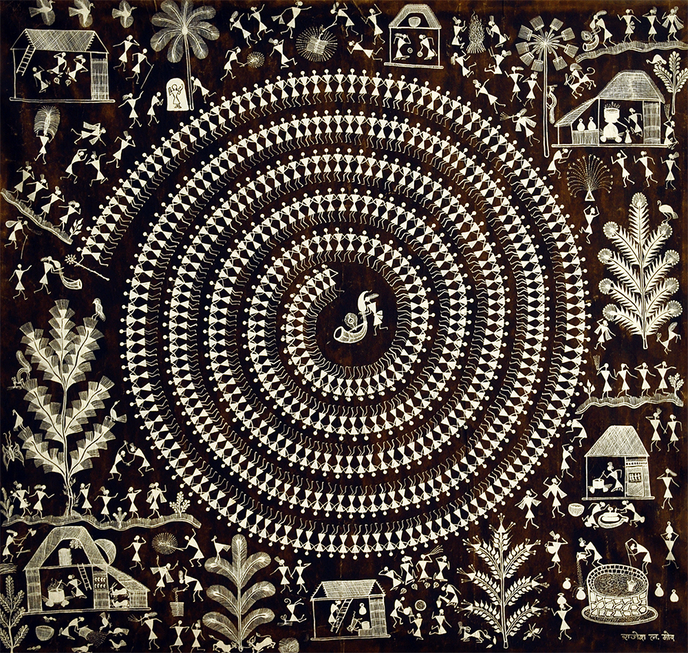 Treasure - Warli Painting by Rajesh More 