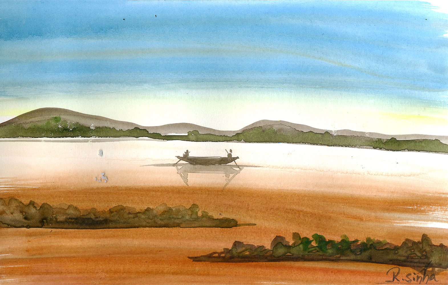 Ambroisal - Water Color On Paper by Rakesh Sinha