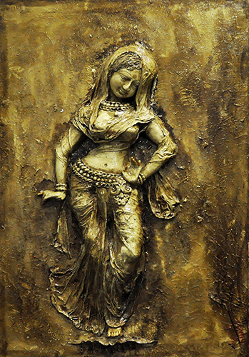 Dancing Godess - Acrylic On Canvas by  Narendra  Yadav 